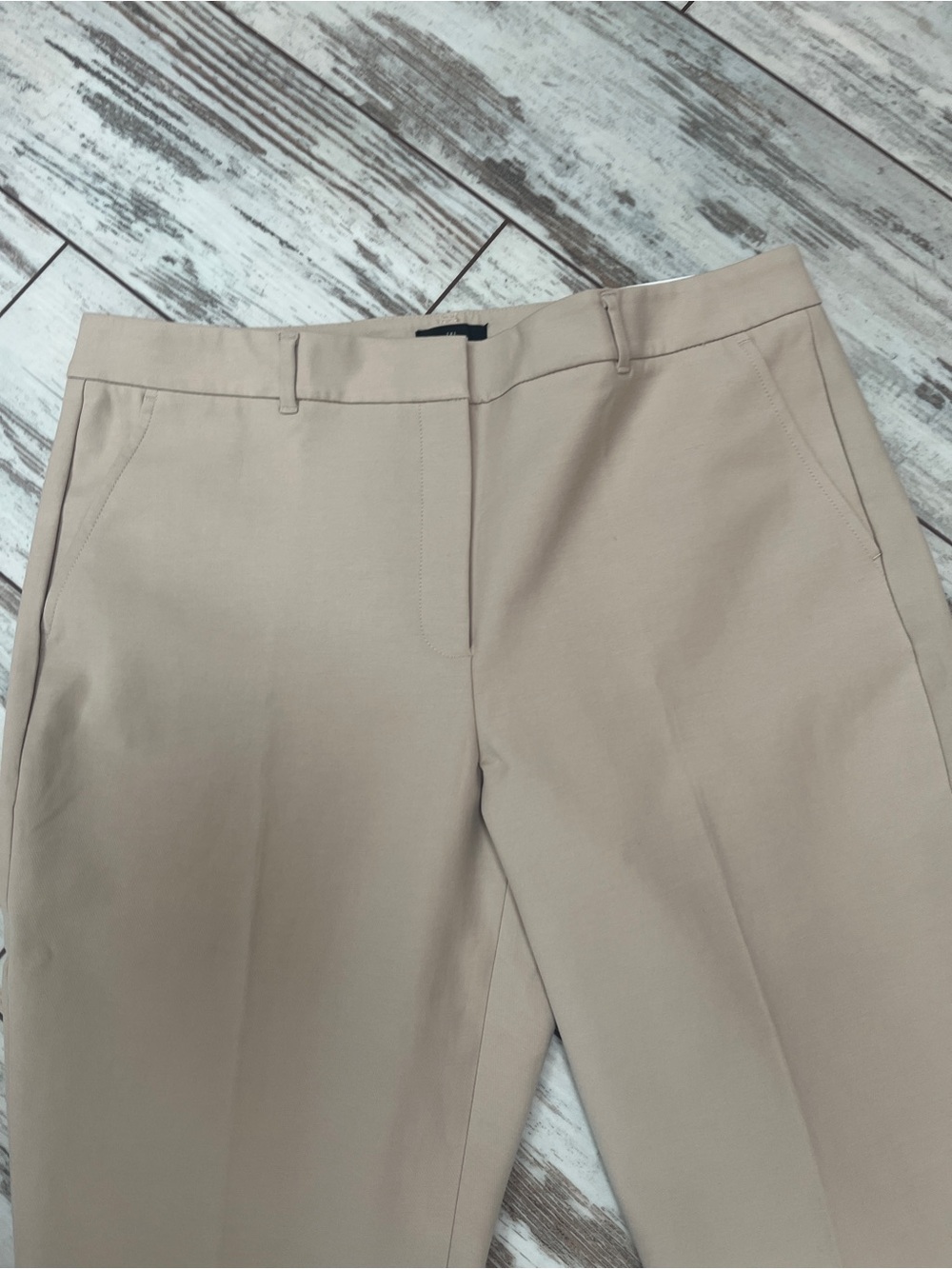 White House Black Market Beige Slim Ankle Trousers Womens 14L Comfort Stretch - Picture 3 of 14